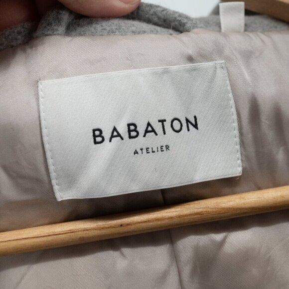 Aritzia Babaton Pearce Wool-blend coat with hood light gray | XXS - Picture 5 of 13